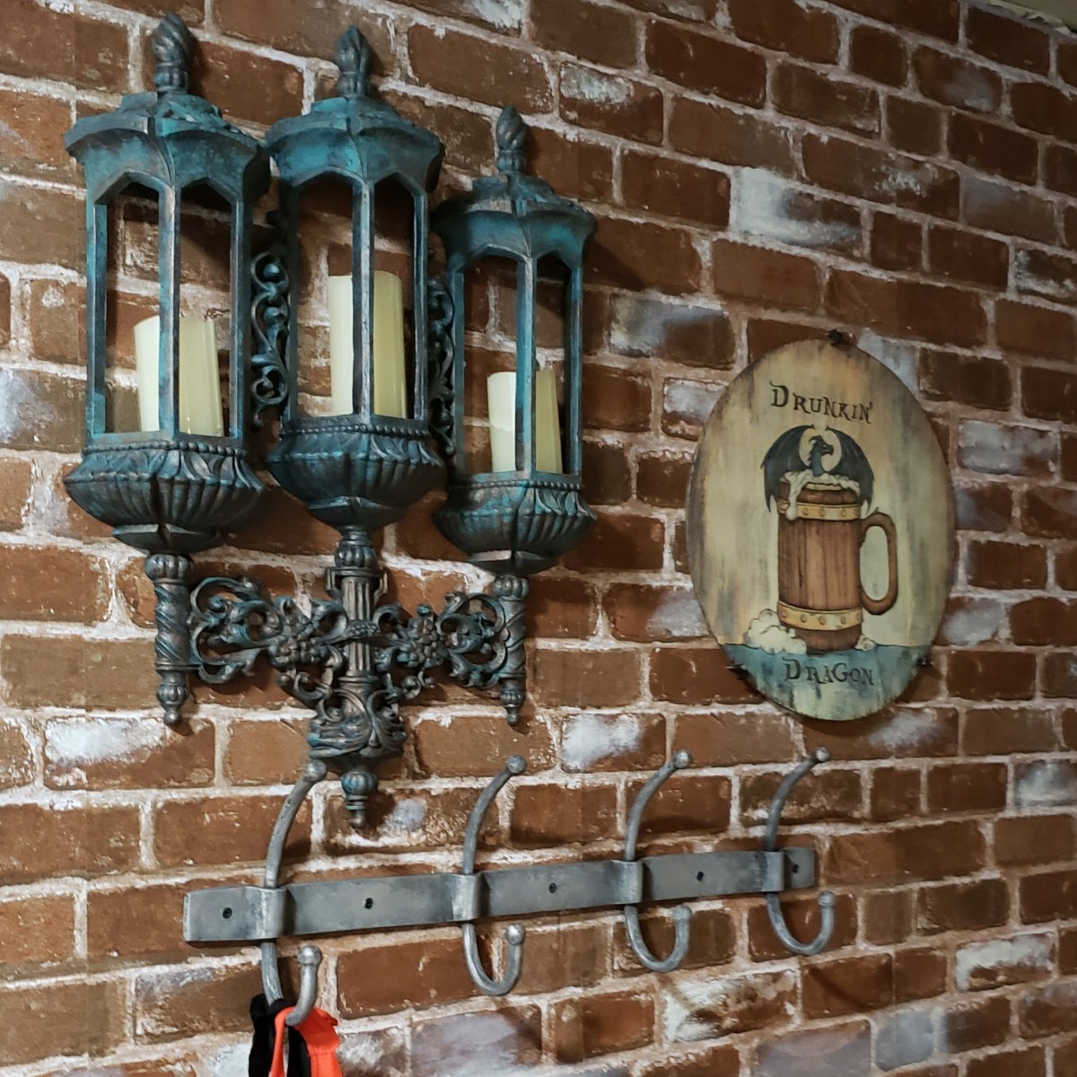 Nerd Cave Hallway Corner – the sign, the lantern, and the&nbsp;bell.